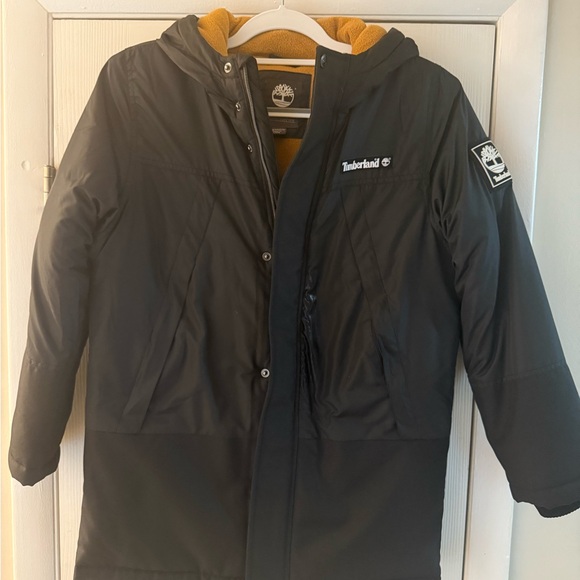 Timberland Other - Timberland Kids Black and Gold Hooded Puffer Jacket